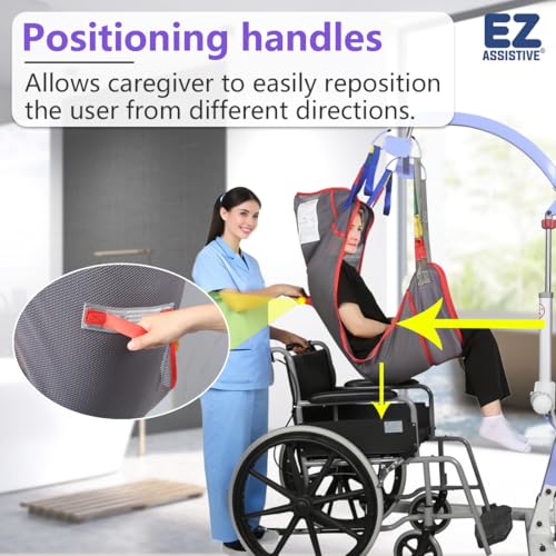 EZ Assistive Universal Full Body Patient Lift Sling for Patient Lift or Transfer, Lift Sling with Mesh Fabric Suitable for Bedridden,Elderly or Disabled (Small (Pack of 1)) - size: Small (Pack of 1)
