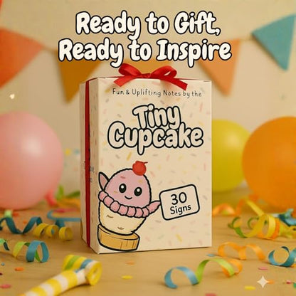 Emotional Support Gifts for Women - Positive Crochet Cupcake W/ 30 Uplifting Affirmation Cards | Birthday Gift for Women Friendship, Best Friend, Bestie, Teen Girls, Classmates, Daughter Birthday - color: Cupcake