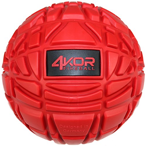 4KOR Massage Balls for Trigger Point Therapy - Myofascial Release Ball - Muscle Relief for Back, Neck, Shoulder, Foot Pain - Fitness Massage Balls for Mobility - Deep Tissue Release Ball - style: 4.75in Grippy Roller Ball