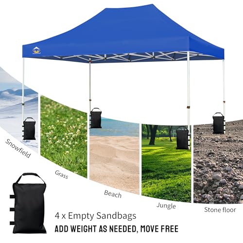 CROWN SHADES Sand Bags for Canopy Legs, 120 LBS, Blue (Unfilled) - color: Blue, size: 120lbs