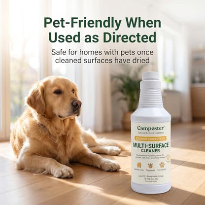 Multi-Surface Cleaner Concentrate — Non-Toxic, Plant-Based All-Purpose Cleaner & Degreaser — 16 oz Makes 8 Gallons for Kitchen, Bathroom, Floors, Tile & Appliances