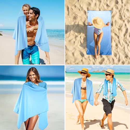Camping Towel L Size Fast Drying Microfiber Lightweight for Men Women Travel Body Beach Hiking Swimming Yoga Mat Sweat Towels(Blue, 1 Pack L) - color: Blue, size: 1 Pack L
