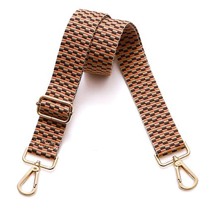 S-Jacorry Purse Strap Replacement Crossbody Wide Shoulder Strap Adjustable Canvas Straps Handbag Strap Replacement Belts - color: Gold Buckel-935