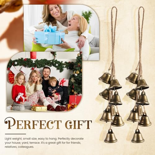 2 Pack Witch Bells Protection for Door Knob Outdoor Bells Hanging Wind Chimes Witchy Things Clear Negative Energy Witch Bells Set Wiccan Bell Witchy Gifts(Classic) - color: Classic