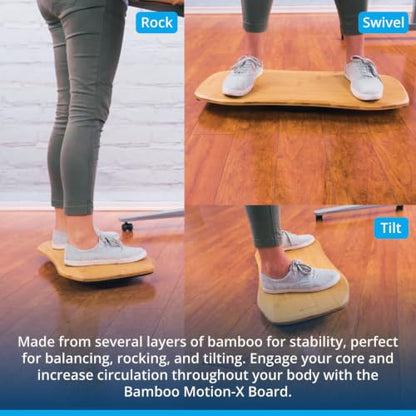 UPLIFT DESK Motion-X Balance Board - 27" Ergonomic Wobble Board for Standing Desks, Anti-Fatigue Support for Core Engagement & Stability - style: Motion-X