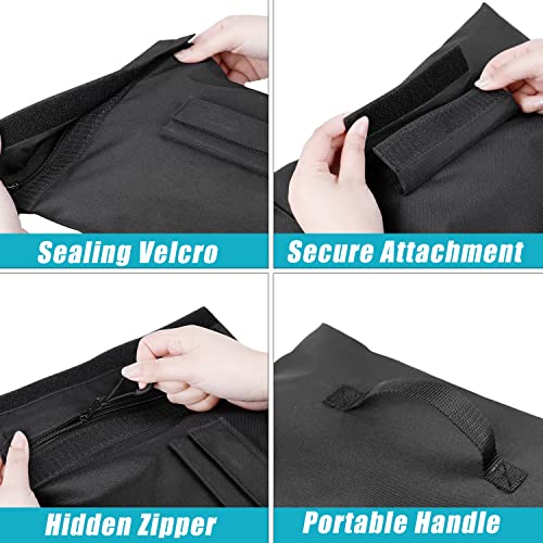 VISEMAN 4PCS Sports Net Sandbags, Weighted Anchor Bags for Baseball & Golf Nets,Soccer Goals, Hockey Nets - style: Black×4PCS