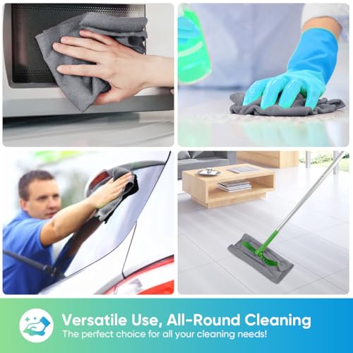 HOMEXCEL Microfiber Cleaning Cloth 20 PK, Towels for Cars and Shop, Grey - color: Grey