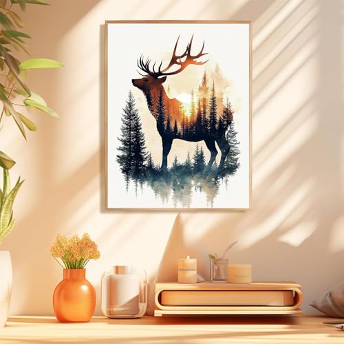Deer Diamond Art Kits for Adults, Diamond Painting Kits 14x14 Inch | Diamond Painting Kits for Adults Beginners, Gem Art, 5D Full Drill, DIY Arts and Crafts for Gift Home or Decor - color: Style 20