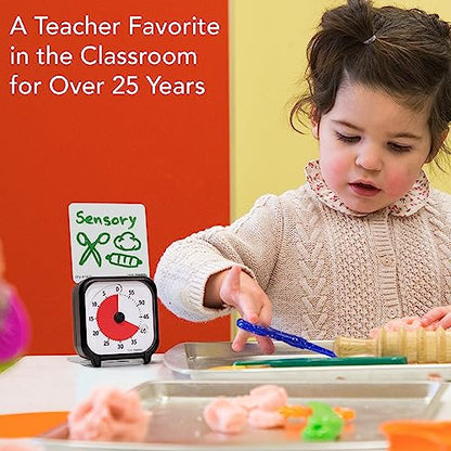 Time Timer 3 inch Visual Timer — 60 Minute Kids Desk Countdown Clock with Dry Erase Activity Card and Desktop App Access — for Kids Classroom, Homeschool Study Tool, Task Reminder, Home and Kitchen - color: Charcoal & Red