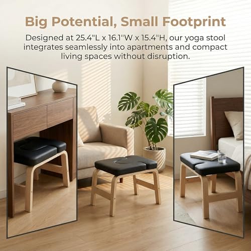 Yoga Headstand Bench, Inversion Chair,Improve Sleep and Stress Relief, Fat Burning and Balance Training, Body Shaping,Ideal for Workout, Fitness and Gym, for Both Beginner and Experience Yogis