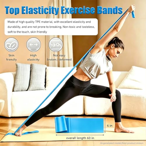Long Resistance Bands for Working Out, Physical Therapy, Yoga & Pilates