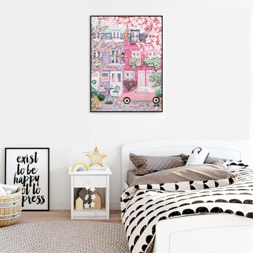 Paint by Numbers Kit for Adults,Cityscape DIY Paint by Number 16x20 In | Paint by Number for Beginner,Adult Paint by Number,HD Color Canvas,DIY Tool Kits,Stress Relief Craft,Great Gift,Without Frame - color: MT6132