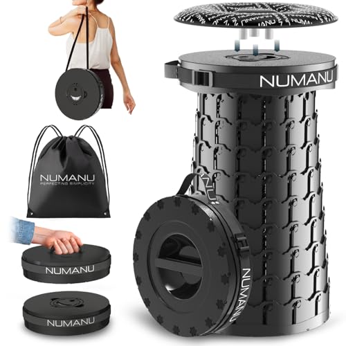 NUMANU XXL Cushioned Collapsible Stool for Adults, Folding Seat, 1000 lbs - size: XXL 19.7" + Cushion & Bag