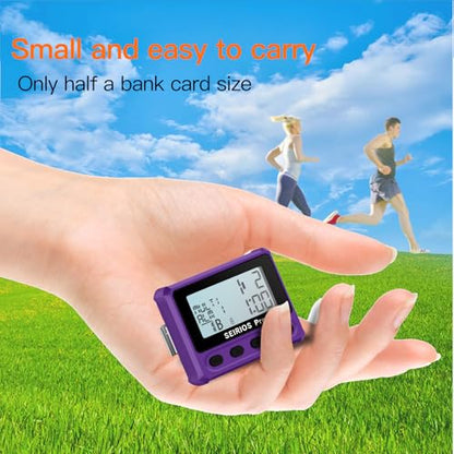 8100 Professional Interval Timer and Stopwatch, Backlight, USB-C Charged, Clock (Purple) - color: Purple