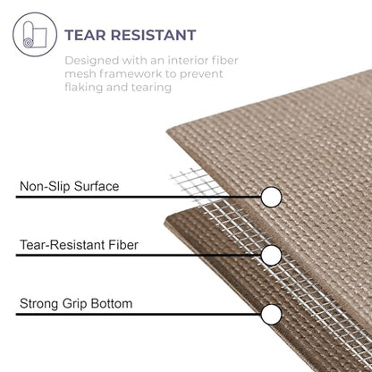 Voyage 5mm Studio Yoga Mats, 10 Pack, 72x24in | Extra Long, Anti-Tear Exercise Mats for Workout, Stretching, Fitness - Non Slip Gym Mats for Home, Schools and Studios - color: Mocha