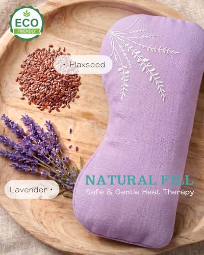 Hihealer Weighted Lavender Eye Pillow, Linen Flaxseed Eye Mask for Sleeping - color: Purple