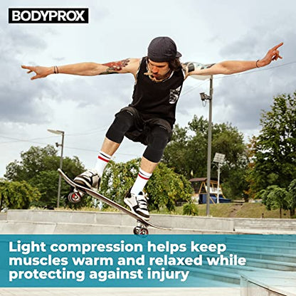 Bodyprox Protective Knee Pads, Thick Sponge Anti-slip Knee Sleeve - size: Small/Medium