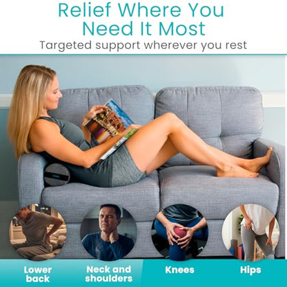 Vive Lumbar Roll Pillow for Lower Back Pain - Low Back Support Cushion - style: Soft
