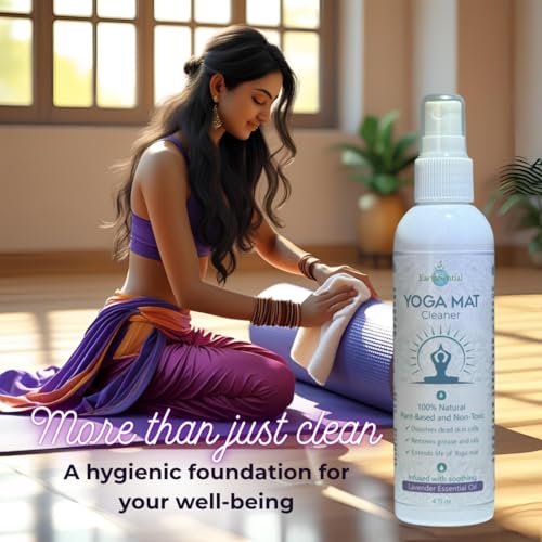 Yoga Mat Cleaner Spray, Non-Toxic, For PVC, TPE, NBR, Cotton, and EVA Mats, 4 oz