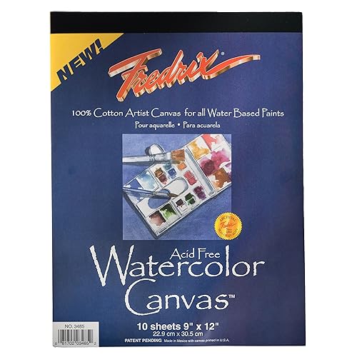 FREDRIX Creative Series Watercolor Canvas Pad, 9" x 12" - color: Watercolor Canvas, size: 9" x 12"