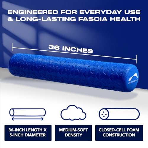 Melt 36-Inch Soft Foam Roller Myofascial Release Physical Therapy | Full Body Gentle Compression, Muscle Tension Relief, Posture Improvement, Nervous System Support
