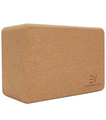 Everyday Yoga Premium Cork Block, Natural Cork, 3in/4in/5in Thick, 1 Block - color: 4 In - Cork