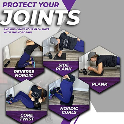 Nordstick Nordic Curl Knee Pad - Premium Soft Feel and Extra Thick - Pad Provides Cushion for Knees and Elbows - Durable & Portable Exercise Mat For Many Workouts And Everyday Tasks - size: Standard