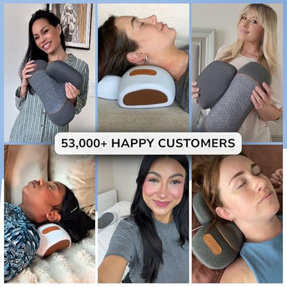 CALLIXE Original TheraPillow – 3-in-1 Neck Massager Pillow with Heat & Gentle Traction | Relaxing Neck & Shoulder Support with Vibration Massage, Wireless Design & USB-C Charging