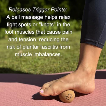 Soxsense Cork Massage Balls & Toe Stretch Bands, 4-Piece Foot Recovery Set