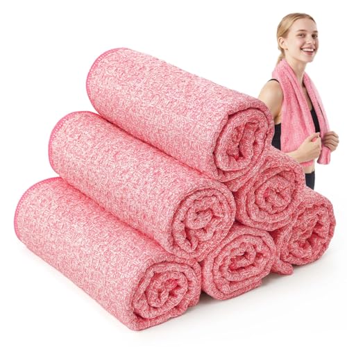 Microfiber Gym Towels for Showering Working Out Quick Dry Negative ions Large Middle Small Sizes Lightweight Gym Towel for Men Women Tennis Sports Towels for Body Hot Yoga Fitness Essentials - color: Pink, size: 14 inch X 40 inch
