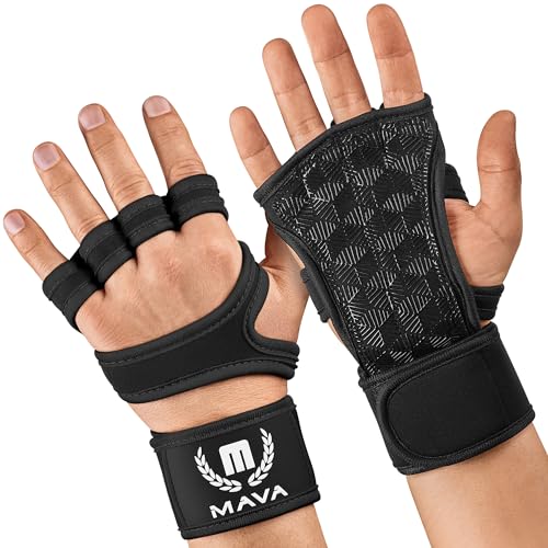 Mava Sports Weight Lifting Gloves with Wrist Support, Work Out Gloves, Gym Gloves - Great for Cross Training, Pull Ups, Calisthenics and Gym, Workout Gloves for Men & Women - color: Black, size: X-Small