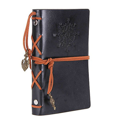 EvZ 7-Inch Refillable A6 Binder Notebook - Premium Vegan Leather Personal Planner, Eco-Friendly Journal with 6-Ring Loose-Leaf System for Writing, Business, and Creative Sketches, Black - color: Black, size: 7 Inches