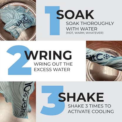 SHAKEitCOOL Original Cooling Towel – Be Cool in Style - Heat Relief, Soft, Lightweight, Sun Protection, Easy Clean - Perfect for Biking, Running, Yoga, Gym, Gardening - Basketball - color: Basketball