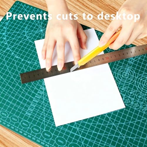 Corey-z Cutting Mat 2 Pack, 14x13 Large Mat & 8.7x5.9 Self Healing Small Mat for Sewing, Quilting, Scrapbooking, Arts and Crafts, Rotary Cutter Compatible