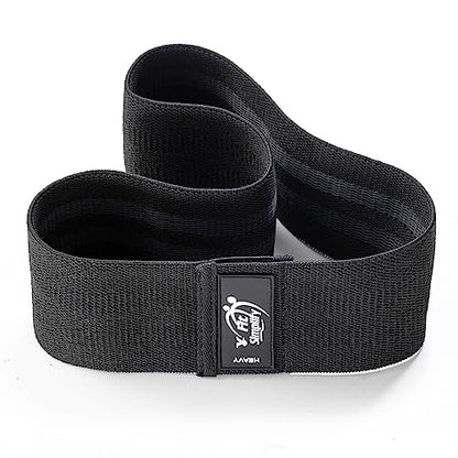 Fit Simplify Non Slip Fabric Resistance Hip Cloth Bands, Set of 3