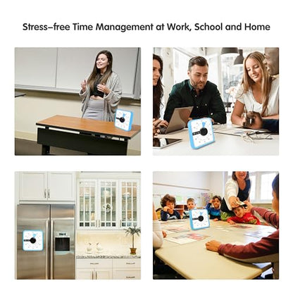 TWENTY5 SEVEN Countdown Timer 7.5 inch; 60 Minute 1 Hour Visual Timer – Classroom Teaching Tool Office Meeting, Mechanical Countdown Clock for Kids Exam Time Management Magnetic, Sky Blue - color: Sky Blue
