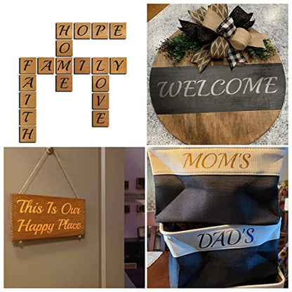 4 Inch Alphabet Letter Stencils for Painting - 70 Pack Letter and Number Stencil Templates with Signs for Painting on Wood, Reusable Cursive Letters Stencils for Chalkboard Wood Signs & Wall Art - size: 4 Inch