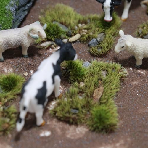 Kai Dream Miniature Static Grass and Stone Bush Clusters for Diorama, Train Landscape, Railroad Scenery, Wargaming (Autumn Yellow) - color: Autumn Yellow