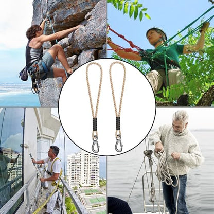 BeneLabel 2Pcs 39" Tree Swing Ropes Hanging Swing Strap for Hammock Chair - color: Off-White, size: 39"(2 Pack)