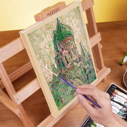 MEEDEN Unfinished Wood Canvas Board:8x8 Canvas Panel Pack of 4 | 1-1/2" Deep Wooden Panel Board, Blank Cradled Wood Art Board for Painting - Rectangle - size: 8"x8"- 4 Pack