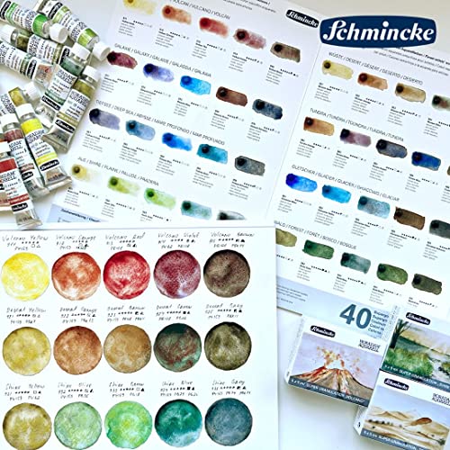 Schmincke - HORADAM® AQUARELL, Super Granulation, 14 925 044 Desert Grey, 1/2 Pans, Very Strong granulating Tones, Finest, Super granulating Watercolors - color: 925 desert grey