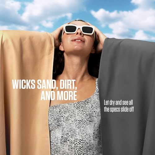 VENTURE 4TH Quick Dry Microfiber Towel for Camping & Gym - Charcoal XL - color: Charcoal, size: 72.00" x 31.50"