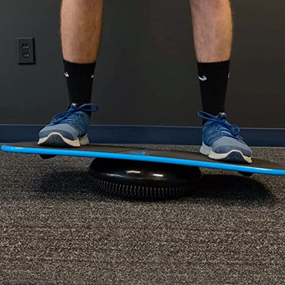 Revbalance Adjustable Wobble Cushion and High Density Rocker Combo for Balance Training, Recovery, and Physical Therapy