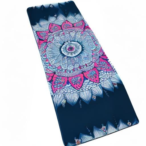 nuveti Yoga Mat Print Extra Thick TPE Non Slip Fitness Exercise Mat with Carrying Bag,72"x24" Extra Thick 6MM Exercise & Workout Mat for Yoga, Pilates Fitness and Floor Exercises - color: Bing