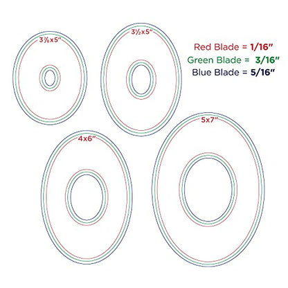 Custom Cutting System Patterns by Creative Memories (Oval (Set of 4)) - size: Oval (Set of 4)
