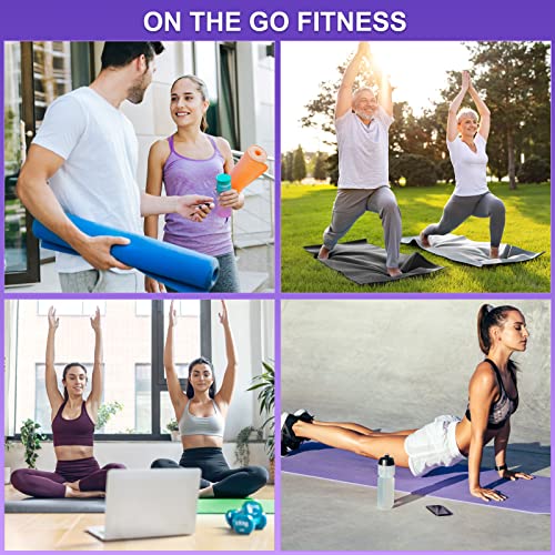 Funtery 3 mm Thin Yoga Mats Bulk, 68 x 24 in - color: Multiple Colors
