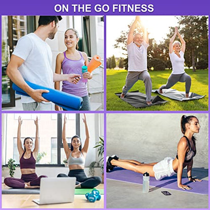Funtery 3 mm Thin Yoga Mats Bulk, 68 x 24 in - color: Multiple Colors
