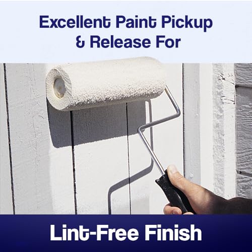 FoamPRO 00066 66 Foam Paint Roller, 1 pack | Slit Foam Roll For Rough & Irregular Surface | Painting Supplies & Tools For Home | Safe for Use With All Paints, Stains, Primers, Clear Coats - size: 1 Count (Pack of 1), style: Rough Surfaces & Acoustical Cei