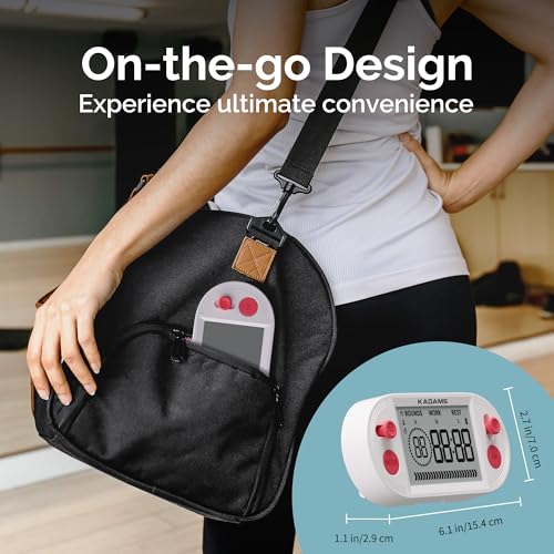 KADAMS Workout Interval Timer – HIIT, Tabata & EMOM Training with Visual Countdown Ring, Magnetic for Gym Home Workouts & Fitness