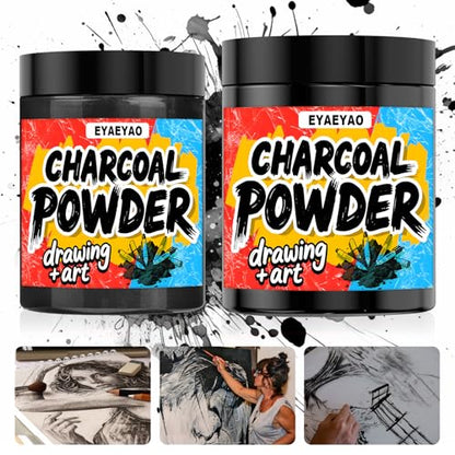 Charcoal Powder for Drawing - Premium Fine Art Charcoal for Sketching, Shading & Blending - Artist Grade for Pencils, Canvas, Paper - Beginners & Professionals (4 Ounces) - size: 1 Count (Pack of 1)